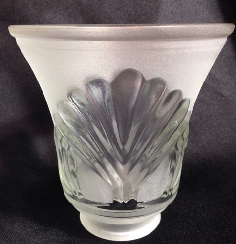 Glass Lamp Shades Ceiling Light Globes Clear&Frosted Shell Pattern New Set of 2