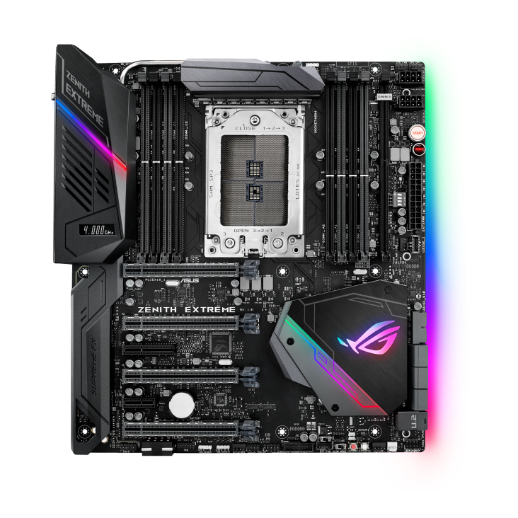 ASUS ROG Zenith extreme. ASUS x399. EATX материнская плата. ASUS ROG motherboard.