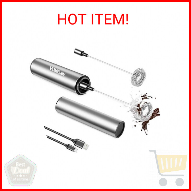 Rechargeable Milk Frother Battery Operated,2-Speed Portable 