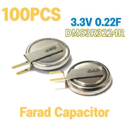 100PCS 3.3V 0.22F DMS3R3224R Farad Capacitor Backup Capacitor Charging 6.8*1.4MM
