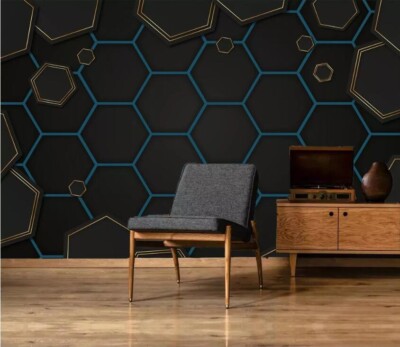 3D Polygon Marble ZHUA10080 Wallpaper Wall Murals Removable Self-adhesive Ann 24