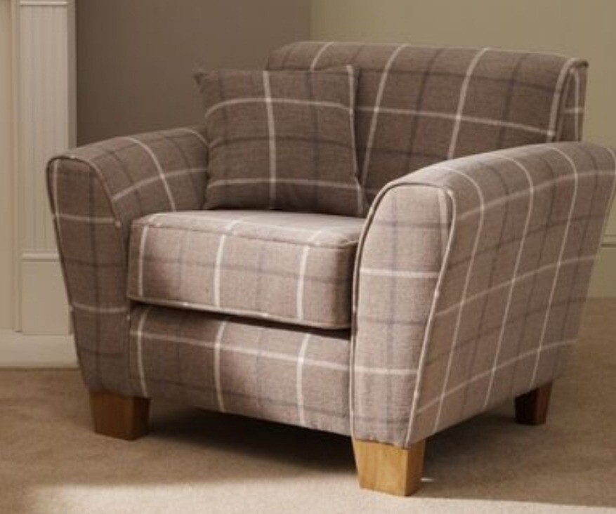 SCS Lois armchair in natural check in Crosby, Merseyside Gumtree