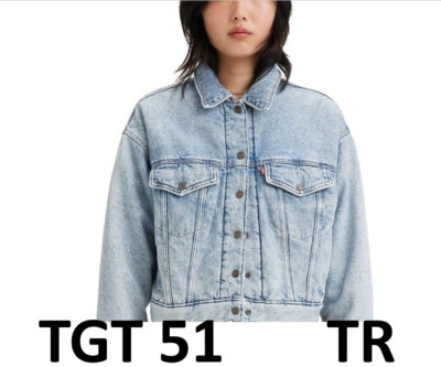 Levi's Women's Padded Trucker Jacket, Denim, Non-Stretch- Whatever Whenever, M