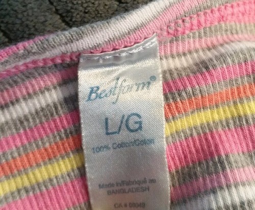 Jr. Women’s Size Large Lot Of 2 Tank Tops Pink Cami Bestform Stripe, Free Spirit