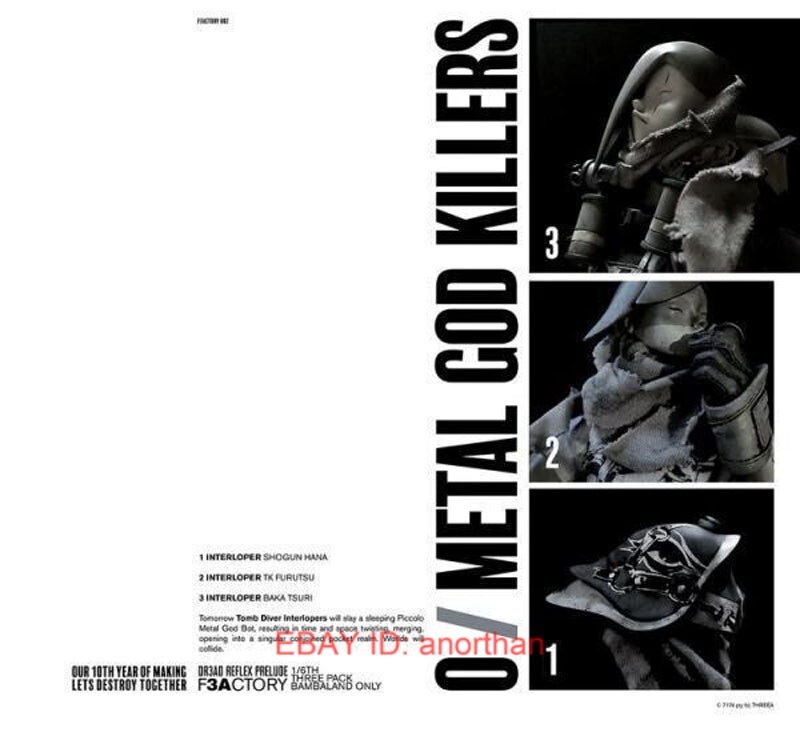 ThreeA 3a Toys Tomorrow Tomb Diver Interloper Three Pack Set