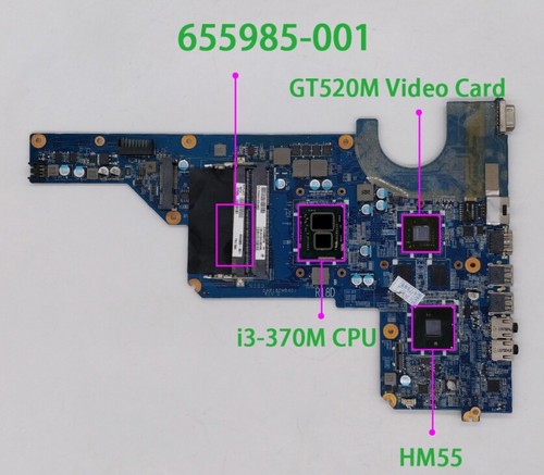 For HP Laptop Pavilion G4 G6 G7 with I3-370M CPU 655985-001