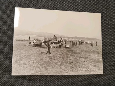FOTO D'EPOCA 2 GUERRA MONDIALE REGIA AERONAUTICA AEROPORTO 