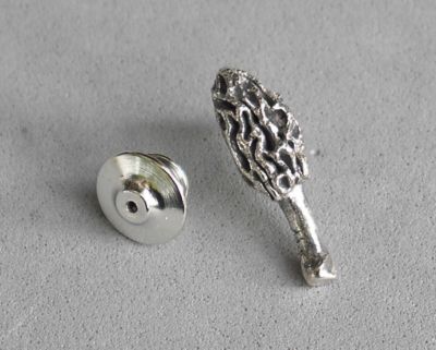 Sterling Silver Morel Mushroom Pin--Small Morels 3/4