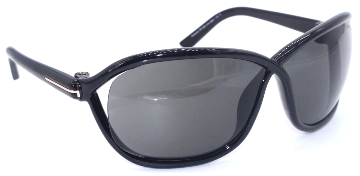 Pre-owned Tom Ford Tf1069 01a Fernanda Oversized Black/grey Lens Authentic Sunglasses 68-7 In Gray