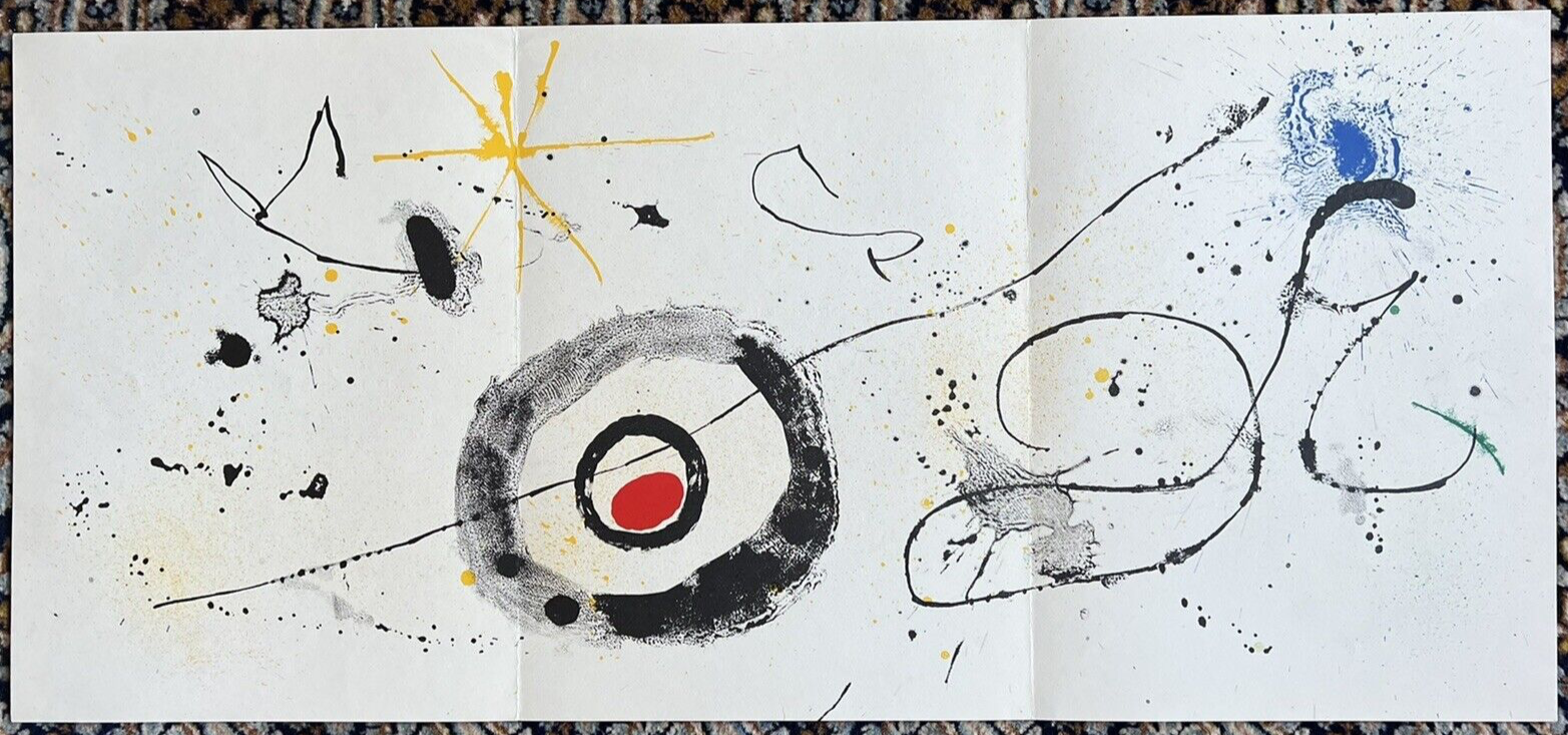 Joan Miro Original Print Lithograph Art Derriere Le Miroir