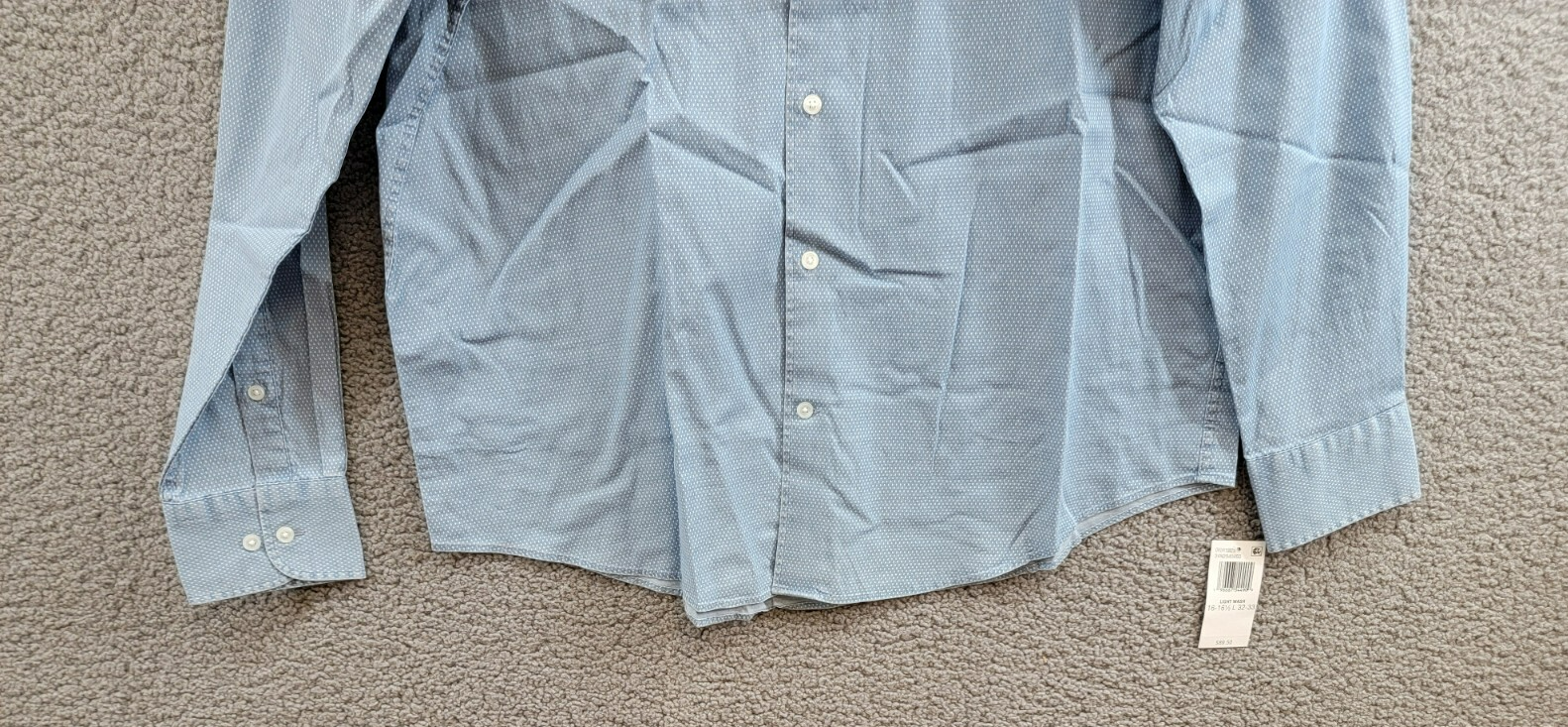 Tommy Hilfiger Regular-Fit Untucked Length Dress Shirt Men's L 16-16.5 32-33 - Picture 4 of 18