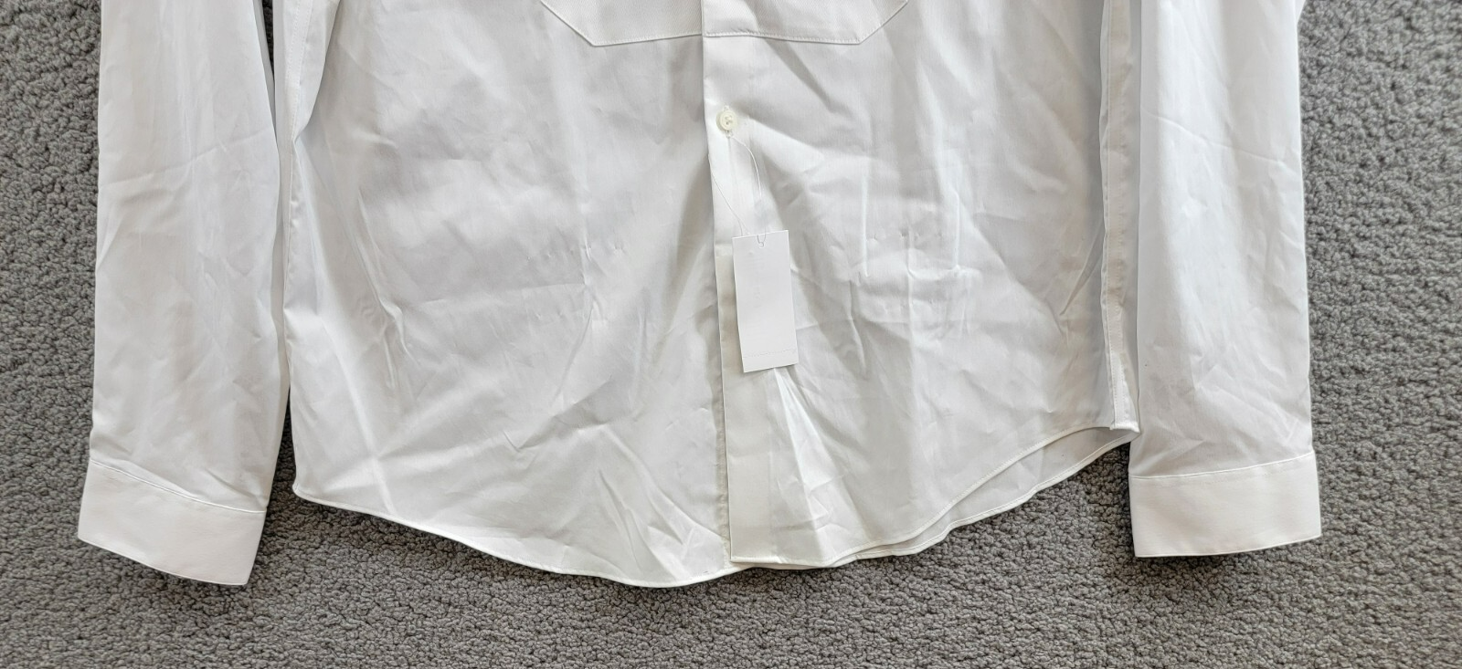 Calvin Klein Infinite Color Regular Fit Dress Shirt Men's L 16-16.5 36-37 White - Picture 4 of 19