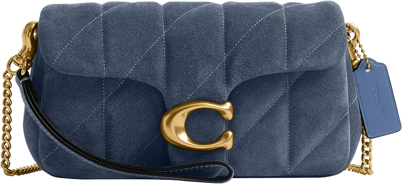 Coach Quilted Suede Tabby Chain Crossbody 19