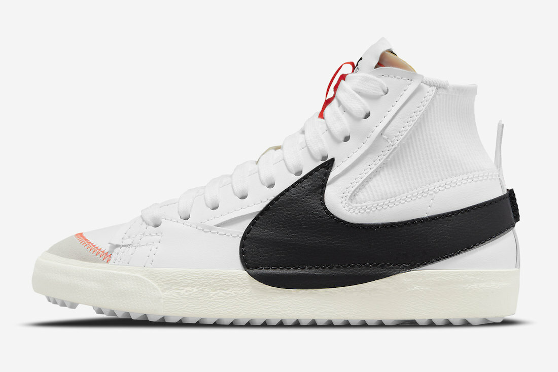 

Мужские кроссовки Nike Blazer Mid 77 Jumbo Swoosh SAMPLE White Sail Black DD3111-100 sz 9, Белый, Nike Blazer 77