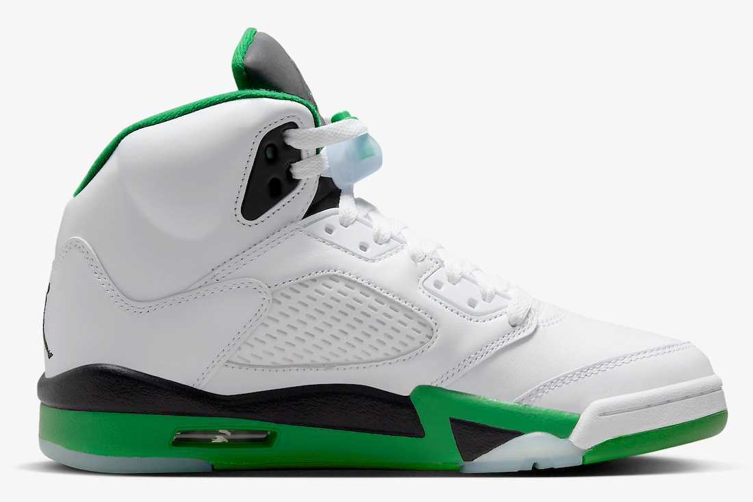 Pre-owned Jordan Dd9336-103 Nike Air  5 Retro Lucky Green (women's) In White
