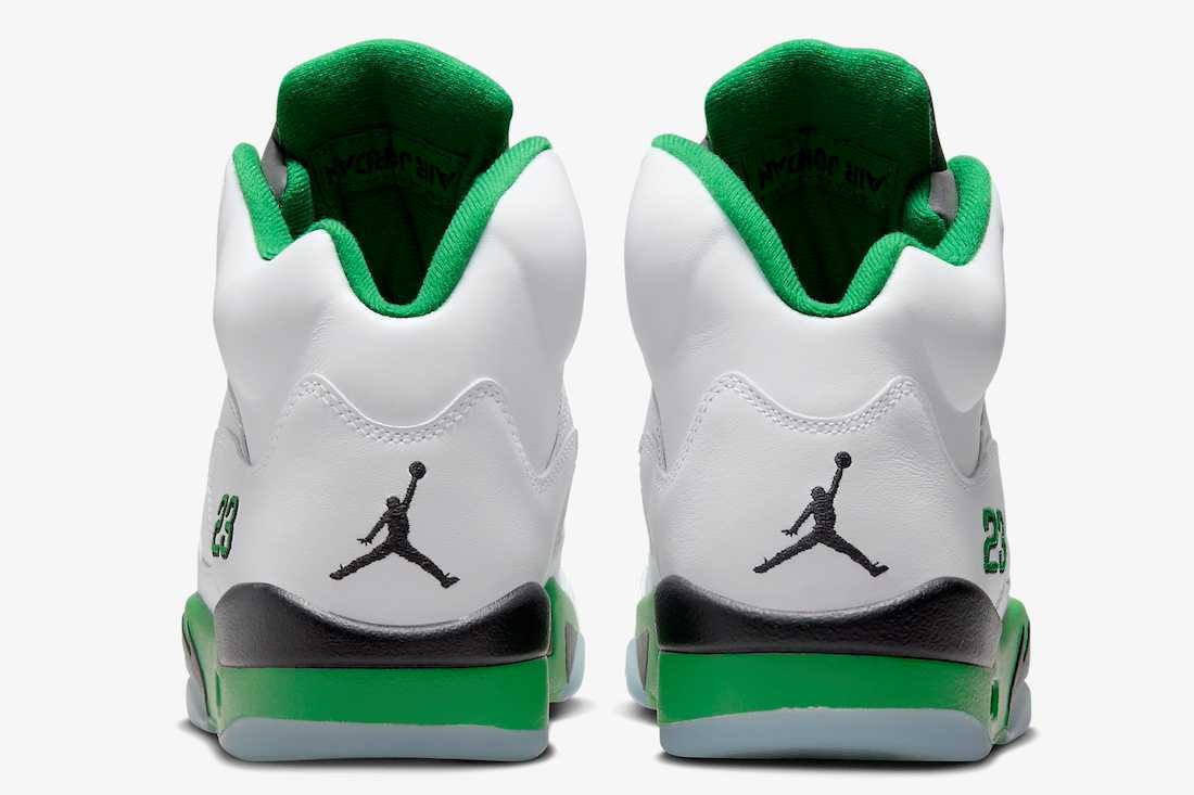 Pre-owned Jordan Dd9336-103 Nike Air  5 Retro Lucky Green (women's) In White