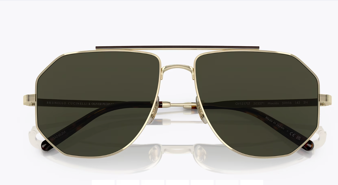 Pre-owned Oliver Peoples Brunello Cucinelli Collection Moraldo 59mm Sun In G-15 Msrp$799