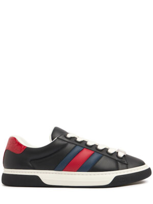 Pre-owned Gucci - Hyper Ace Leather Sneakers - Black/red/blue