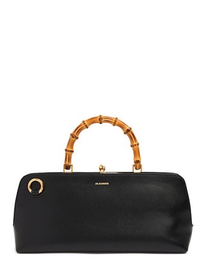 Jil Sander - Small Goji Bamboo palmellato leather bag - Black