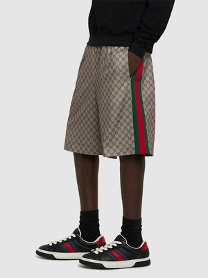 Pre-owned Gucci - Hyper Ace Leather Sneakers - Black/red/blue