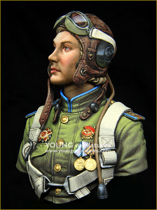 young miniatures night witches resin bust kit model military  ym1878