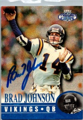 1997 -Brad Johnson- Score Board Autograph/Signed/Auto Football Card #44 Vikings