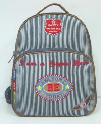 Cool backpack in vintage look with sewn badges, from Room Seven Reg-Price $195