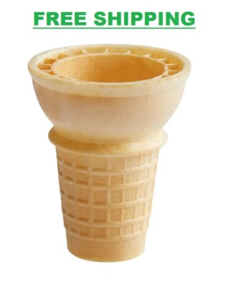 (600/Case) #30 Cake Flat Bottom Ice Cream Shop Scoop Cone for Dispenser Kosher