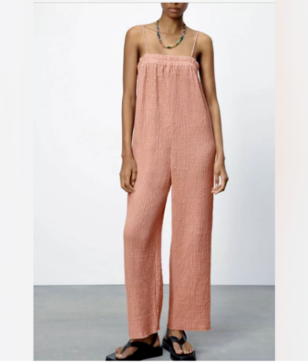 Zara sales pink jumpsuit