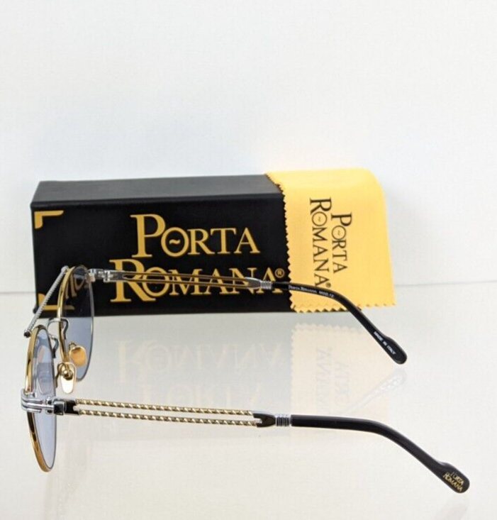 Pre-owned Porta Romana Authentic  Sunglasses Mod 012 Col 12a4 Gold Plated Vintage Frame In Blue