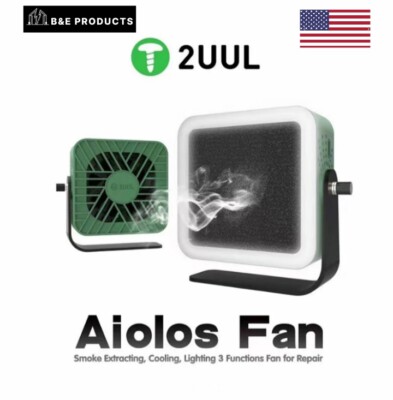 2UUL Aiolos Fans, Smoke Extractor With Lighting, Soldering Welding Cooling Fan