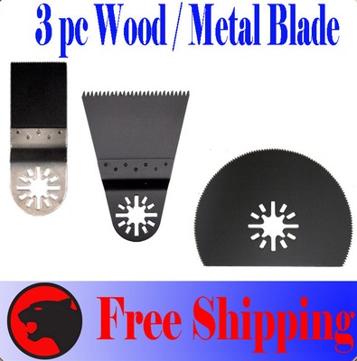 3 Wood Metal Oscillating Multi Tool Saw Blade For Bosch Multi-X Dremel MM2 Fein