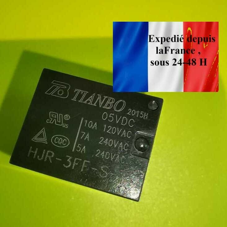Relais Tianbo 5volt _hjr-3ff-S-Z 5vÂ  - 5a Sous 240v, Montage Ã  Souder