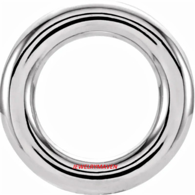 10mm OD 7mm Solid 950 Platinum 16ga gauge CLOSED Thick Heavy Jump Ring Spacer