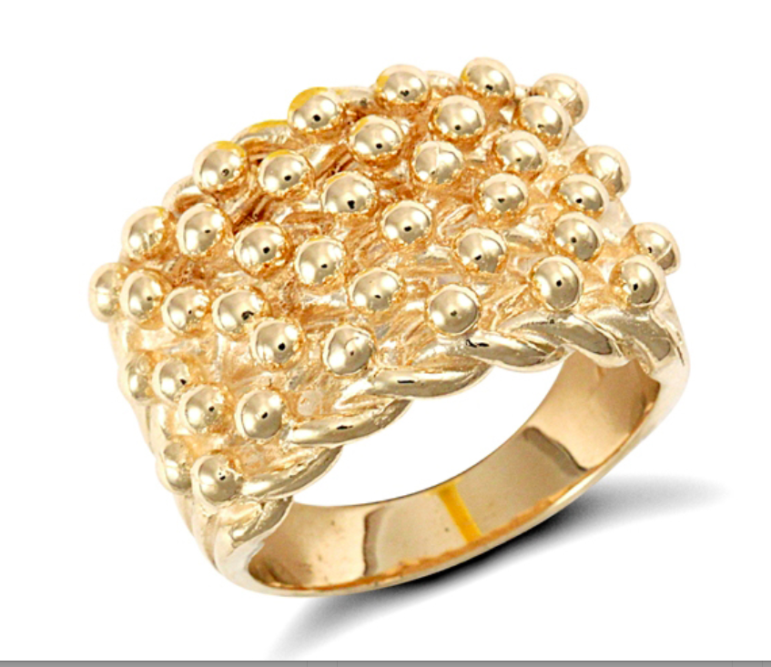 keerper ring 18.5～19.0 9ct Gold 5 Row Keeper Ring 18.0g Size T-Z *HALLMARKED* FREE