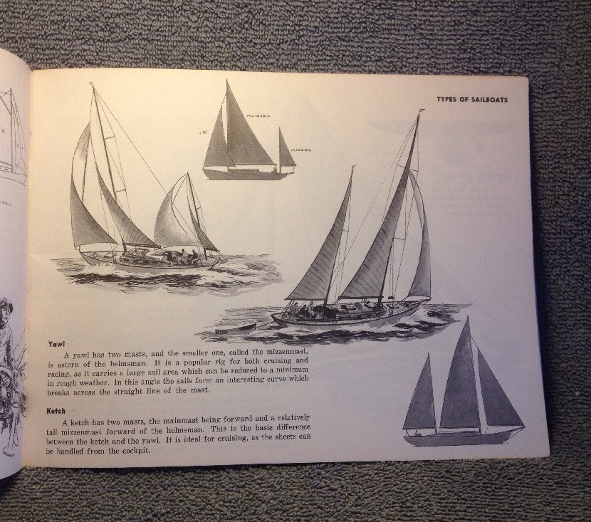 VINTAGE 1959 PITMAN 7 DRAWING BOATS & SHIPS