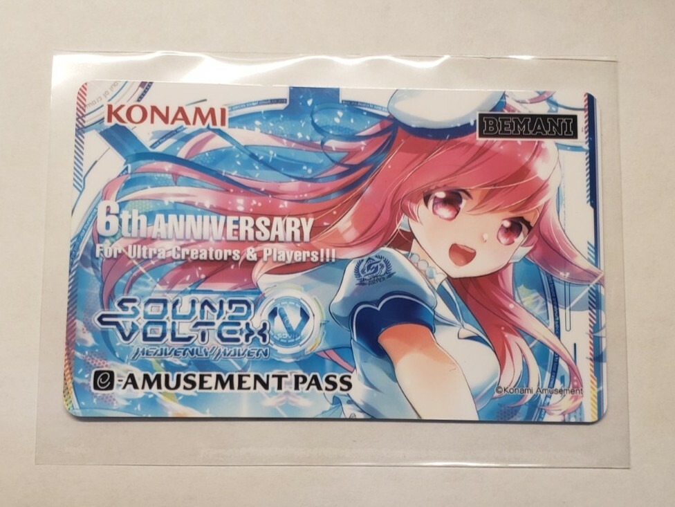 Konami e-amusement pass Sound Voltex SDVX 6th Anniversary unused