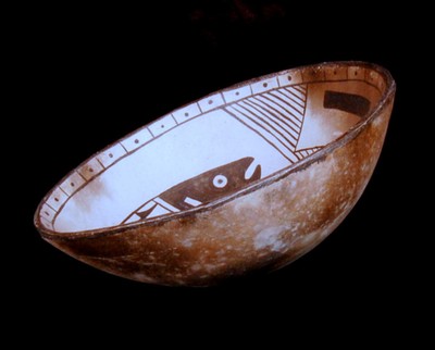 Anasazi Mimbres Fish Replication Bowl