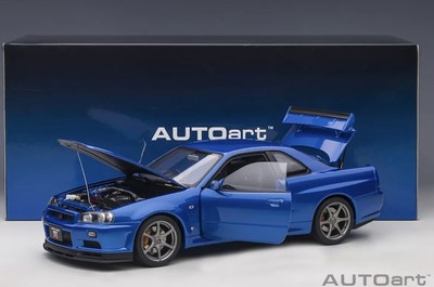 1:18 AUTOART Nissan Skyline Gt-R R34 V-Spec II 2001 Bayside Blue