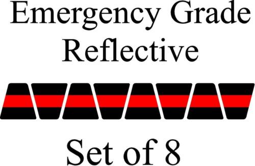 Black w/ Red Stripe HELMET TETS TETRAHEDRONS HELMET STICKER  EMT REFLECTIVE