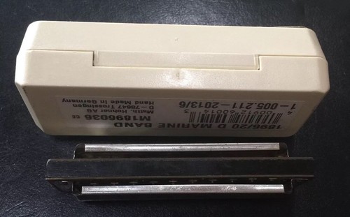 HOHNER MARINE BAND HARMONICA No.1896 Germany Original Box Vintage KEY D