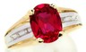Ruby & Diamond Ring 9ct Yellow Gold Fine WeddingEngagement Dress Jewellery.JPG