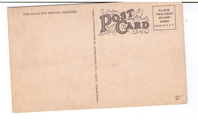 VINTAGE POST CARD-AMERICANA-ALAMO PLAZA HOTEL COURTS