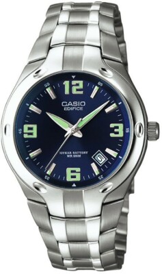 CASIO MEN'S 100 METER WATER RESISTANT EF-106D-2A BLUE DIAL WATCH