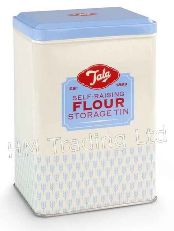 Set of 2 Plain & Self Raising Flour Storage Tins Kitchen Canister Containers eBay