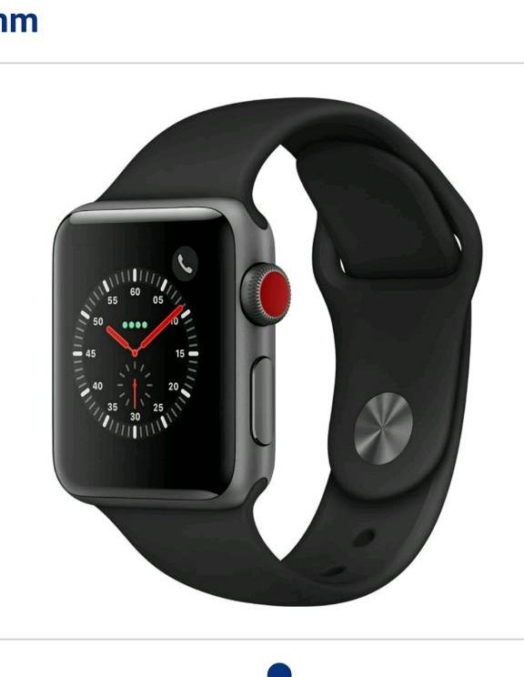 Apple Watch Series 3 GPS + Cellular 38mm (Space Grey) | in Portsmouth, Hampshire | Gumtree