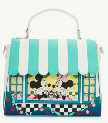 Loungefly Disney Mickey & Minnie Date Night Diner Crossbody Bag - NWT