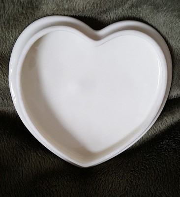 Royal Doulton Bone China Trinket Box Heart Flowers Cream Colored England