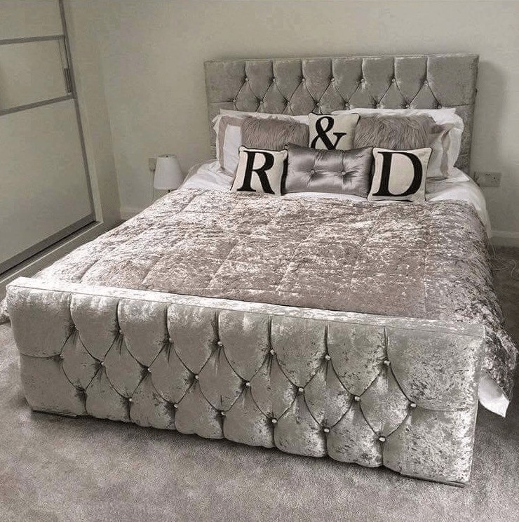 Brand new crushed velvet bed frames £160 in Bradford, West Yorkshire