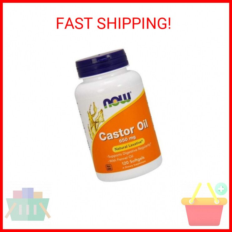 Castor Oil, 650 mg, 120 Sgels by Now Foods (Pack of 6)
